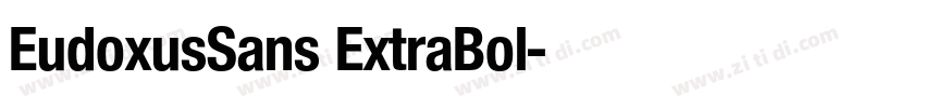 EudoxusSans ExtraBol字体转换